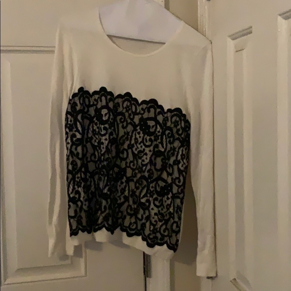 Black and white sweater